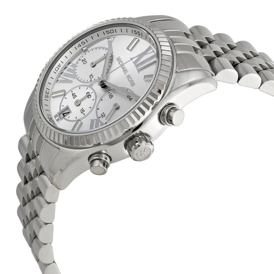  Shop Authentic Michael Kors Lexington Silver Dial Silver Steel Strap Watch for Women - MK5555 - Luxxuri