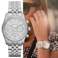  Shop Authentic Michael Kors Lexington Silver Dial Silver Steel Strap Watch for Women - MK5555 - Luxxuri