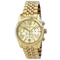  Shop Authentic Michael Kors Lexington Chronograph Gold Dial Gold Steel Strap Watch for Women - MK5556 - Luxxuri