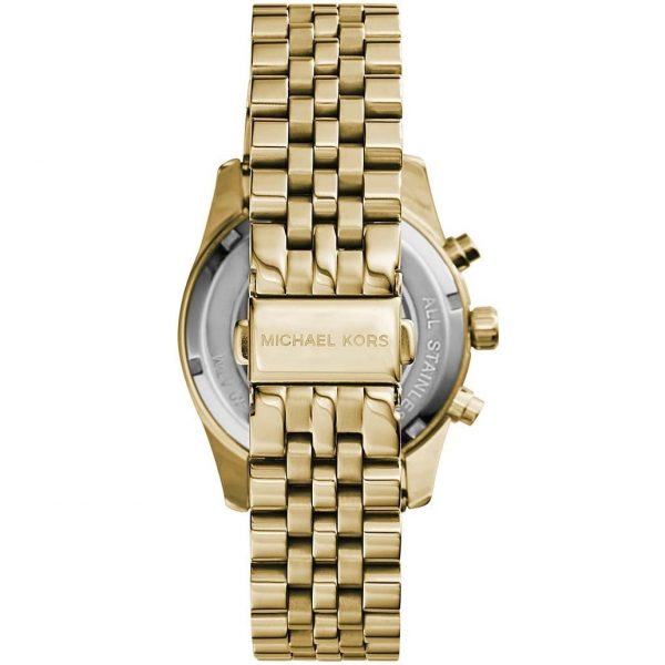  Shop Authentic Michael Kors Lexington Chronograph Gold Dial Gold Steel Strap Watch for Women - MK5556 - Luxxuri