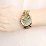  Shop Authentic Michael Kors Lexington Chronograph Gold Dial Gold Steel Strap Watch for Women - MK5556 - Luxxuri