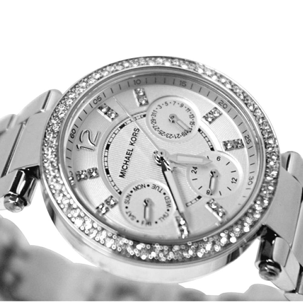  Shop Authentic Michael Kors Parker Silver Dial Silver Steel Strap Watch for Women - MK5615 - Luxxuri