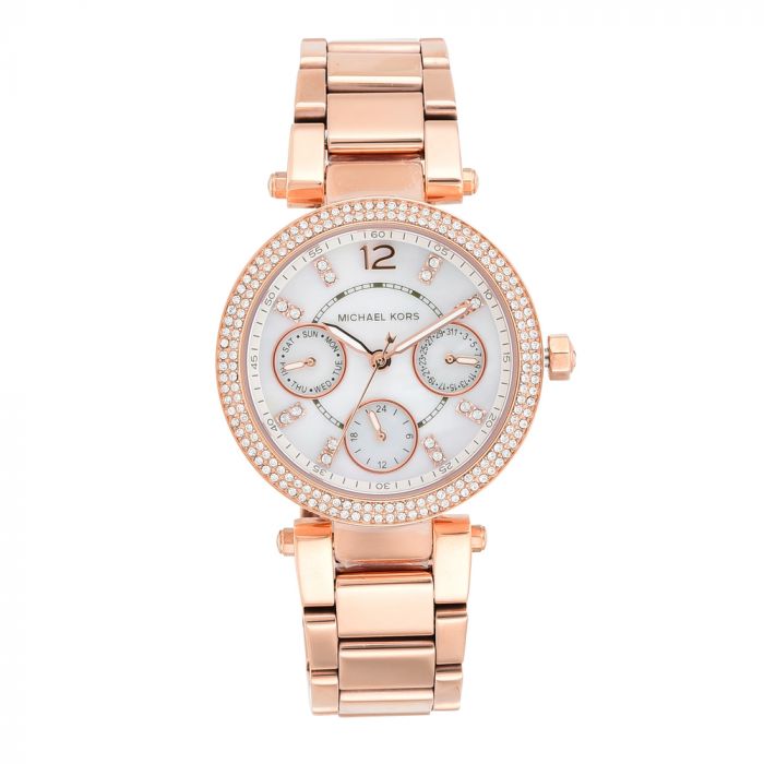  Shop Authentic Michael Kors Parker White Dial Rose Gold Steel Strap Watch for Women - MK5616 - Luxxuri