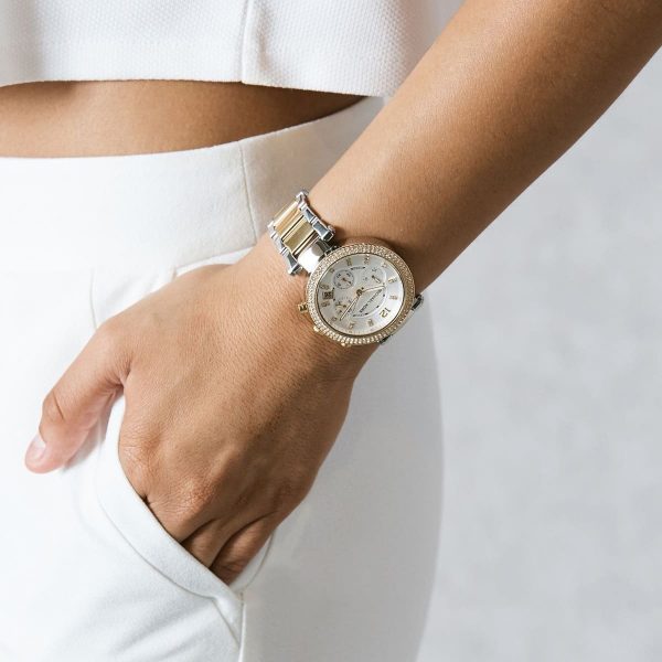  Shop Authentic Michael Kors Parker White Dial Two Tone Steel Strap Watch for Women - MK5626 - Luxxuri