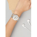 Michael Kors Ritz White Dial Two Tone Steel Strap Watch for Women - MK5650