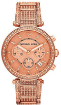  Shop Authentic Michael Kors Uptown Glam Parker Chronograph Rose Gold Dial Steel Strap Watch for Women - MK5663 - Luxxuri