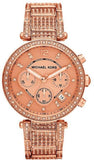  Shop Authentic Michael Kors Uptown Glam Parker Chronograph Rose Gold Dial Steel Strap Watch for Women - MK5663 - Luxxuri