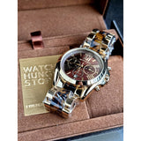  Shop Authentic Michael Kors Bradshaw Chronograph Brown Dial Two Tone Steel Strap Watch For Women - MK5696 - Luxxuri