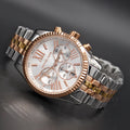 Shop Authentic Michael Kors Lexington Silver Dial Two Tone Steel Strap Watch for Women - MK5735 - Luxxuri