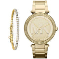  Shop Authentic Michael Kors Parker Diamonds Gold Dial Gold Steel Strap Watch for Women - MK5784 - Luxxuri