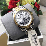  Shop Authentic Michael Kors Bradshaw Chronograph Silver Dial Two Tone Steel Strap Watch For Women - MK5855 - Luxxuri
