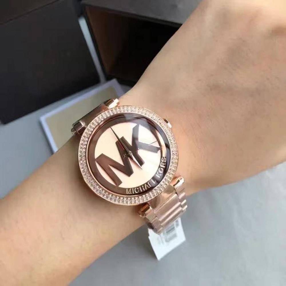  Shop Authentic Michael Kors Parker Rose Gold Dial Rose Gold Steel Strap Watch for Women - MK5865 - Luxxuri