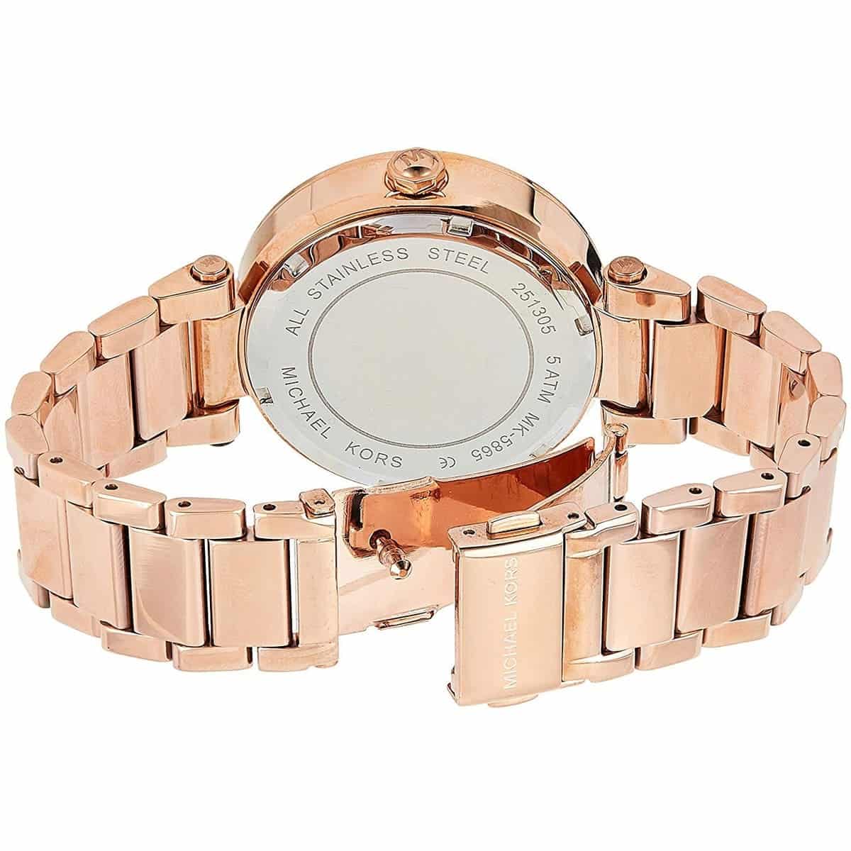  Shop Authentic Michael Kors Parker Rose Gold Dial Rose Gold Steel Strap Watch for Women - MK5865 - Luxxuri