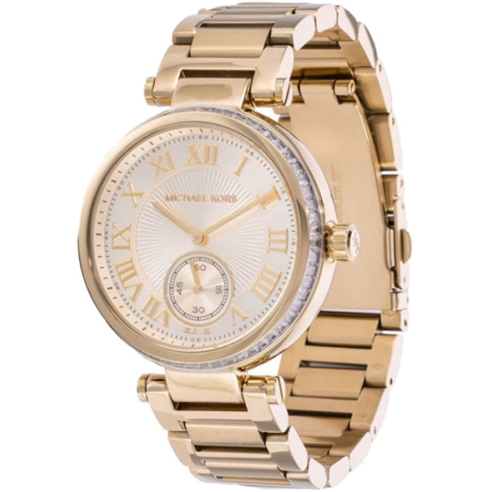  Shop Authentic Michael Kors Skylar Gold Dial Gold Steel Strap Watch for Women - MK5867 - Luxxuri