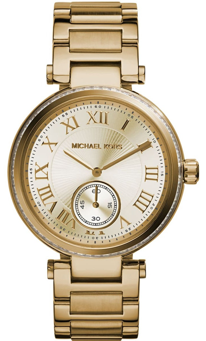  Shop Authentic Michael Kors Skylar Gold Dial Gold Steel Strap Watch for Women - MK5867 - Luxxuri