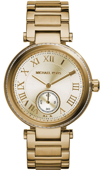  Shop Authentic Michael Kors Skylar Gold Dial Gold Steel Strap Watch for Women - MK5867 - Luxxuri