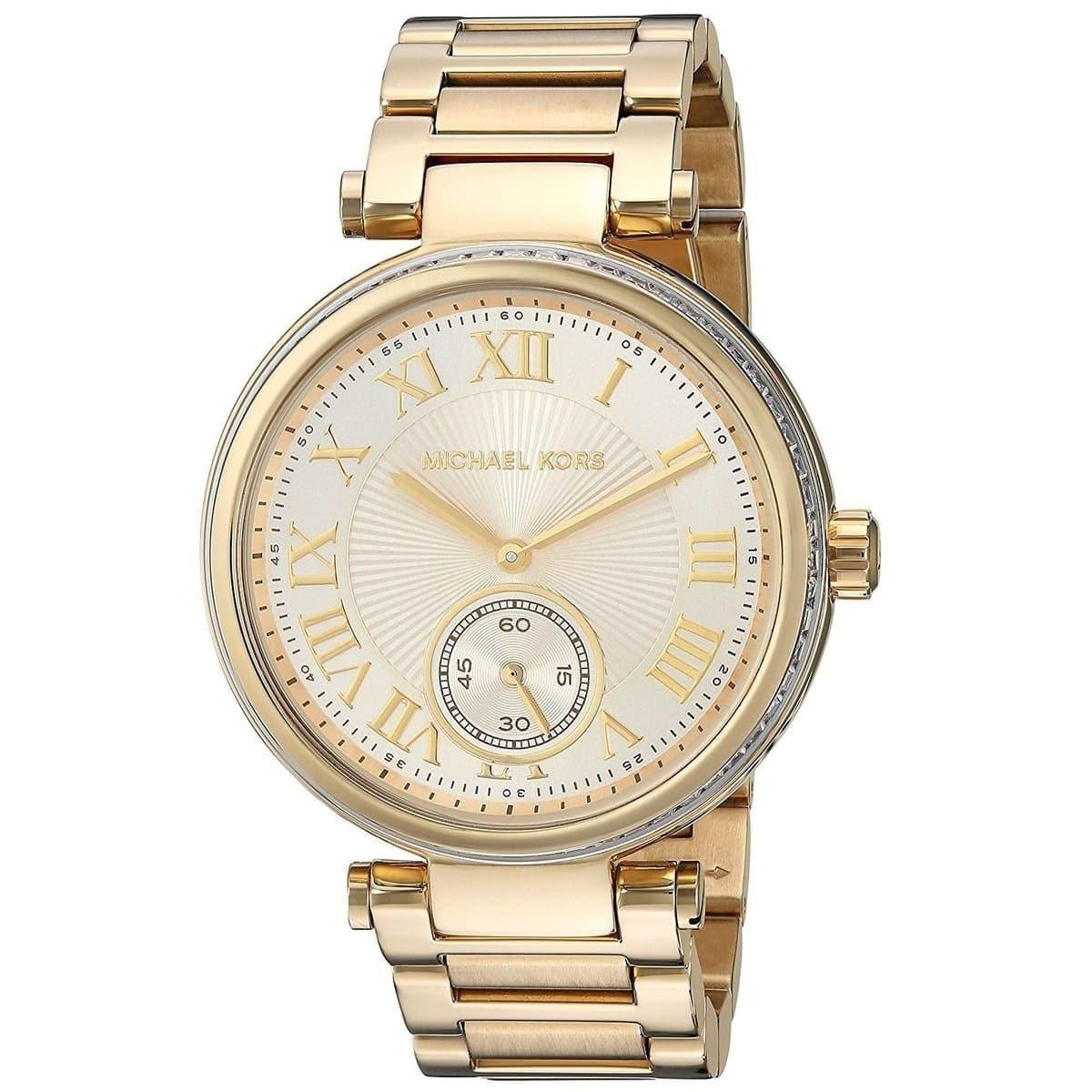  Shop Authentic Michael Kors Skylar Gold Dial Gold Steel Strap Watch for Women - MK5867 - Luxxuri