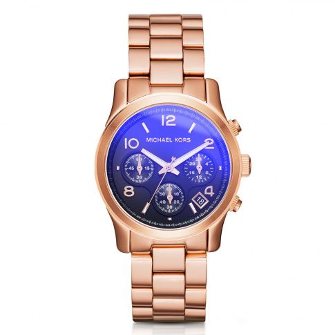  Shop Authentic Michael Kors Runway Iridescent Dial Rose Gold Steel Strap Watch for Women - MK5940 - Luxxuri