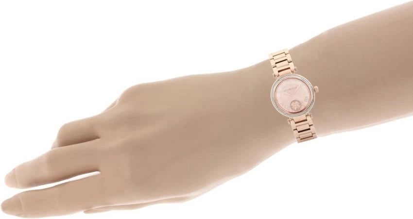  Shop Authentic Michael Kors Skylar Quartz Rose Gold Dial Rose Gold Steel Strap Watch For Women - MK5971 - Luxxuri