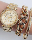  Shop Authentic Michael Kors Parker White Dial Gold Steel Strap Watch for Women - MK6056 - Luxxuri