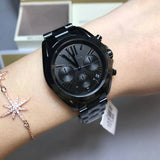  Shop Authentic Michael Kors Bradshaw Chronograph Black Dial Black Steel Strap Watch For Women - MK6058 - Luxxuri