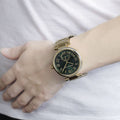  Shop Authentic Michael Kors Skylar Green Dial Gold Steel Strap Watch for Women - MK6065 - Luxxuri