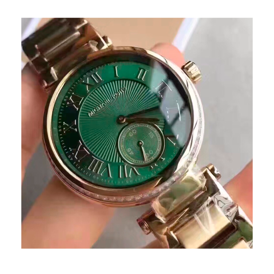  Shop Authentic Michael Kors Skylar Green Dial Gold Steel Strap Watch for Women - MK6065 - Luxxuri