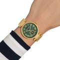  Shop Authentic Michael Kors Skylar Green Dial Gold Steel Strap Watch for Women - MK6065 - Luxxuri