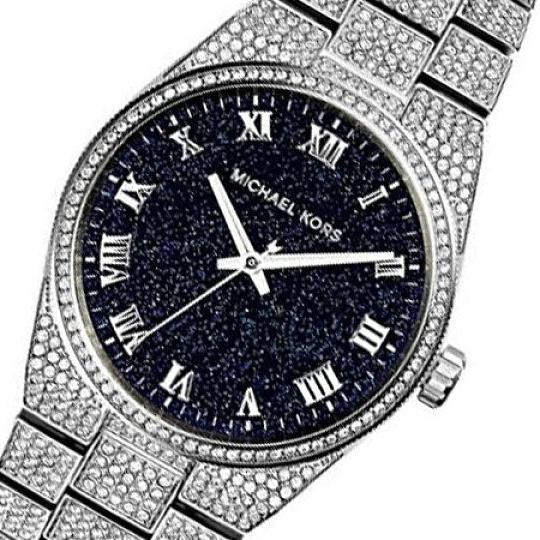 Michael Kors Channing Diamonds Black Dial Silver Steel Strap Watch for Women - MK6089