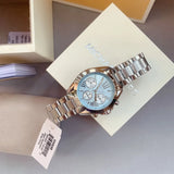  Shop Authentic Michael Kors Bradshaw Chronograph Blue Dial Silver Steel Strap Watch For Women - MK6098 - Luxxuri