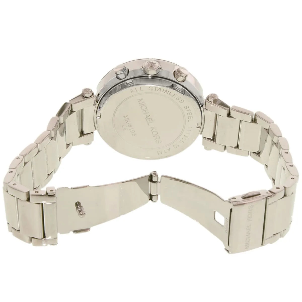  Shop Authentic Michael Kors Parker Chronograph Pink Dial Silver Steel Strap Watch For Women - MK6105 - Luxxuri