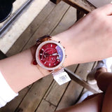  Shop Authentic Michael Kors Parker Chronograph Red Dial Rose Gold Steel Strap Watch For Women - MK6106 - Luxxuri