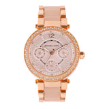  Shop Authentic Michael Kors Parker Pink Dial Two Tone Steel Strap Watch for Women - MK6110 - Luxxuri