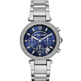  Shop Authentic Michael Kors Parker Chronograph Blue Dial Silver Steel Strap Watch for Women - MK6117 - Luxxuri