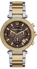  Shop Authentic Michael Kors Parker Chronograph Brown Dial Two Tone Steel Strap Watch for Women - MK6118 - Luxxuri