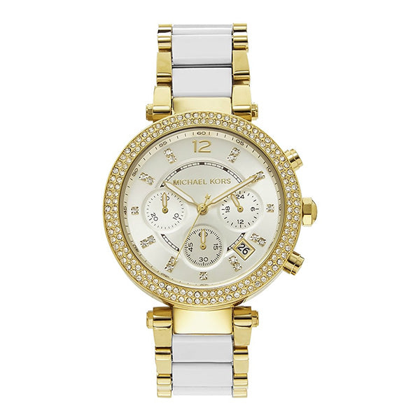  Shop Authentic Michael Kors Parker White Dial Two Tone Steel Strap Watch for Women - MK6119 - Luxxuri