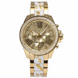  Shop Authentic Michael Kors Wren Diamonds Gold Dial Two Tone Steel Strap Watch for Women - MK6157 - Luxxuri