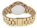 Michael Kors Runway Chronograph Orange Dial Gold Steep Strap Watch For Women - MK6162