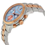  Shop Authentic Michael Kors Runway Chronograph Blue Dial Two Tone Steel Strap Watch For Women - MK6166 - Luxxuri