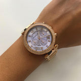  Shop Authentic Michael Kors Parker Purple Dial Rose Gold Steel Strap Watch for Women - MK6169 - Luxxuri