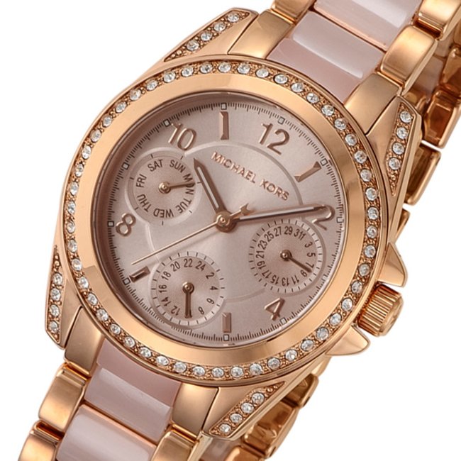  Shop Authentic Michael Kors Blair Rose Gold Dial Two Tone Steel Strap Watch for Women - MK6175 - Luxxuri