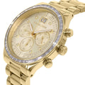  Shop Authentic Michael Kors Brinkley Diamonds Gold Dial Gold Steel Strap Watch for Women - MK6187 - Luxxuri
