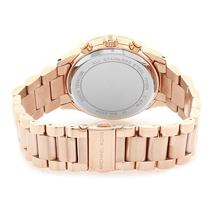  Shop Authentic Michael Kors Brinkley Rose Gold Dial Rose Gold Steel Strap Watch for Women - MK6204 - Luxxuri