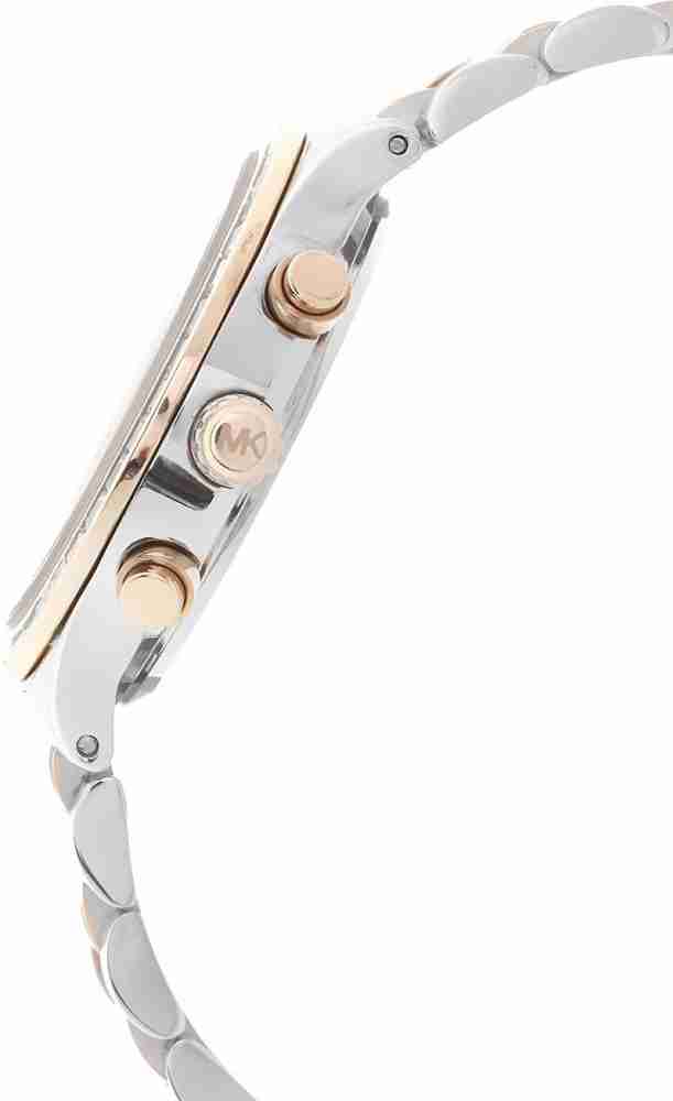  Shop Authentic Michael Kors Brinkley Blue Dial Two Tone Steel Strap Watch for Women - MK6205 - Luxxuri