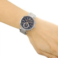  Shop Authentic Michael Kors Sawyer Navy Blue Dial Silver Steel Strap Watch for Women - MK6224 - Luxxuri