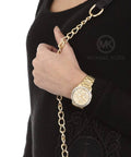  Shop Authentic Michael Kors Madelyn Quartz Gold Dial Gold Steel Strap Watch For Women - MK6287 - Luxxuri