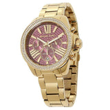  Shop Authentic Michael Kors Wren Purple Dial Gold Steel Strap Watch for Women - MK6290 - Luxxuri