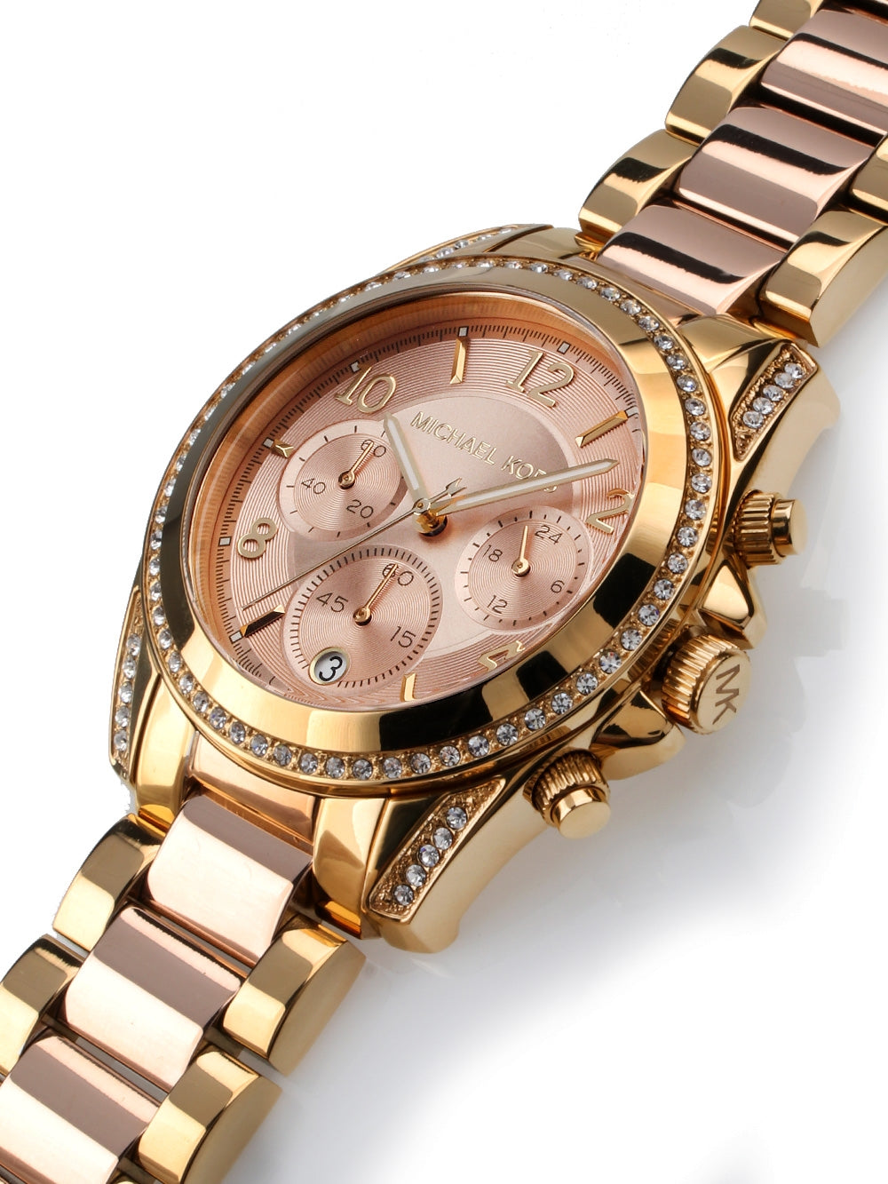  Shop Authentic Michael Kors Blair Chronograph Rose Gold Dial Two Tone Steel Strap Watch for Women - MK6316 - Luxxuri