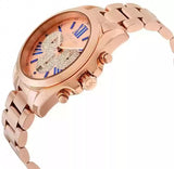 Shop Authentic Michael Kors Bradshaw Chronograph Rose Gold Dial Rose Gold Steel Strap Watch For Women - MK6321 - Luxxuri
