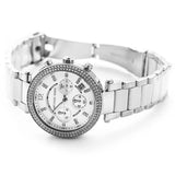  Shop Authentic Michael Kors Parker Chronograph Silver Dial Silver Steel Strap Watch For Women - MK6354 - Luxxuri